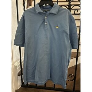 Men's Size XL Masters Collection Golf Shirt Blue Short Sleeves